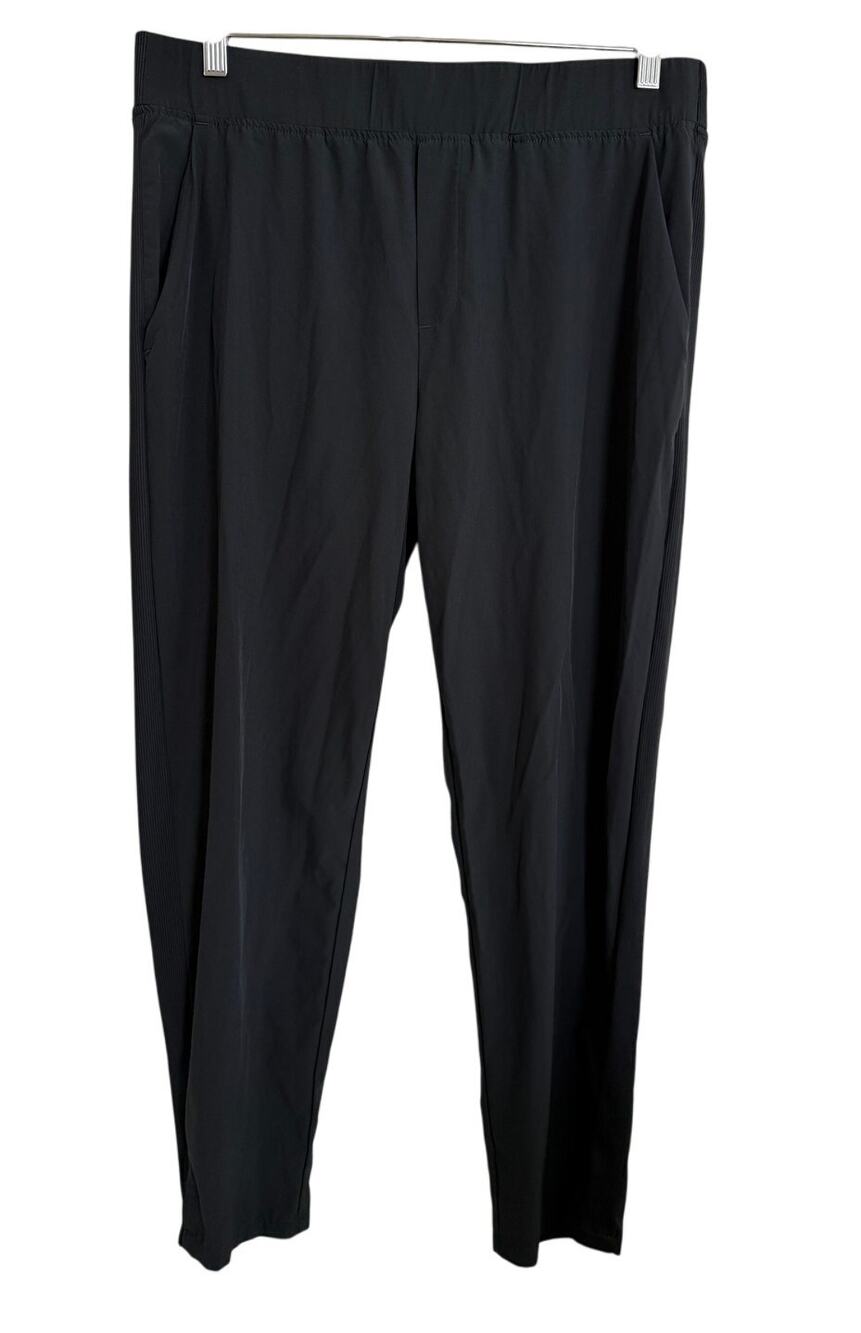 Quince Black Jogger Pant Pockets Stretchy Waistband Large Athleisure Minimalcore